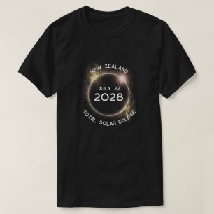 T-shirt Éclipse solaire totale 2028 Nouvelle-Zélande