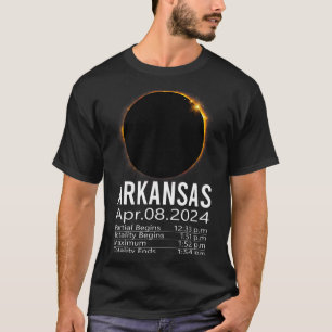 T-shirt Éclipse solaire totale 8 avril 2024 Arkansas Calen