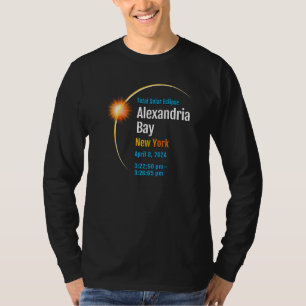 T-shirt Éclipse solaire totale Alexandria Bay New York NY