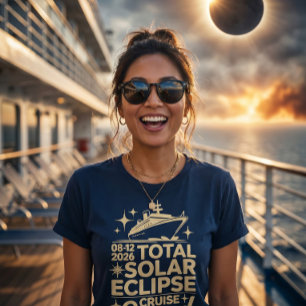T-shirt Éclipse Solaire Totale Croisière du 12 août 2026 S
