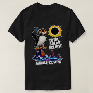 T-shirt Éclipse solaire totale de Puffin Selfie Islande 20
