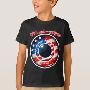 T-shirt Éclipse solaire totale Texas 4.8.24 Amérique solai