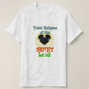 T-shirt Éclipse totale de la terre de coeur