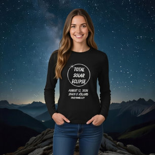 T-shirt Éclipse Totale de Soleil 2026 Espagne Islande Pers