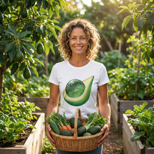 T-shirt Eco Earth Avocado Globe Planète durable