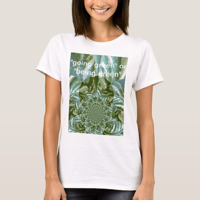 T-shirt Eco Green Camo Kaleidoscope Art Design d'impressio (Devant)