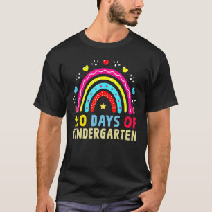 T-shirt École 100th Day Rainbow 100 Days Of Kindergarten