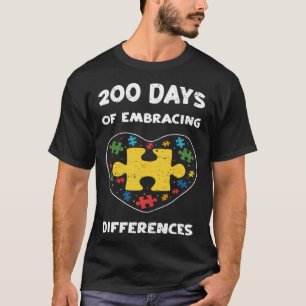 T-shirt École 200 Jours D'Embrasser La Différence Autisme