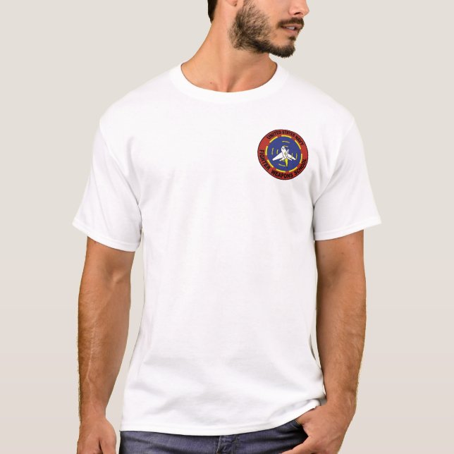 T-shirt École d'arme de combattant de la marine F-18 (Devant)