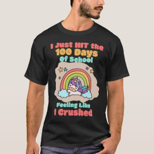 T-shirt École de 100 jours, je viens de frapper et écrasé 