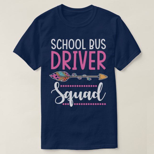 T-shirt École de chauffeur d'autobus Squad Femmes (Design devant)