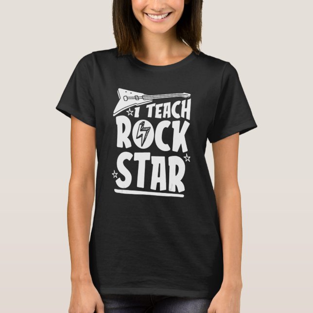 T-shirt École de Guitare de Musique Enseigner Ro (Devant)
