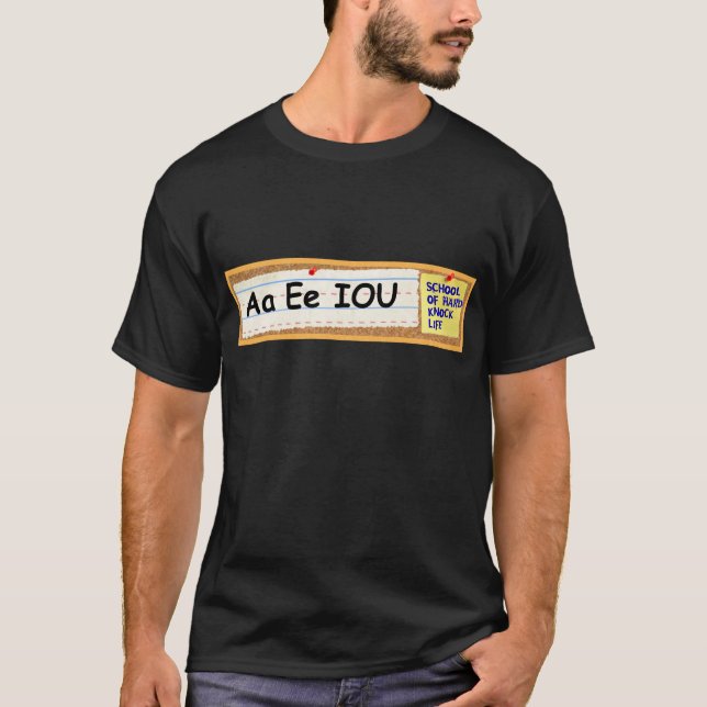 T-shirt École de la vie dure de coup (Devant)