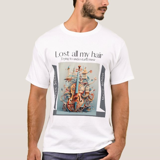 T-shirt École de musique Accessoires musicaux Musique (Devant)