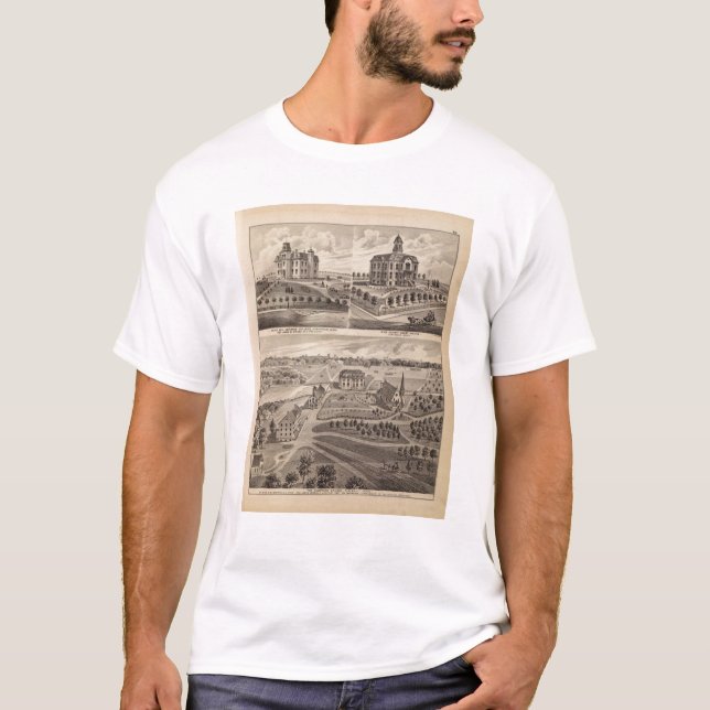 T-shirt École de Shattuck, Faribault Willis Hall, (Devant)