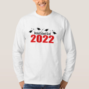 T-shirt École Dentaire Grad 2022 Casquettes Et Diplômes (R