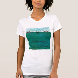 T-shirt École des poissons parmi des lignes par Thornton