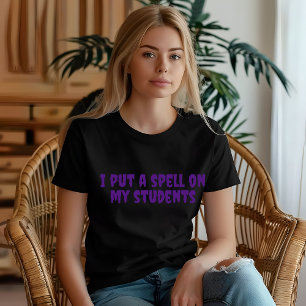 T-shirt École halloween enseignant humour typographie viol