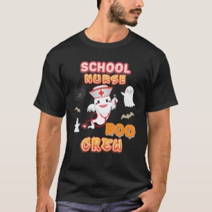 T-shirt École infirmière Boo Crew Halloween Ghost Witch Pu