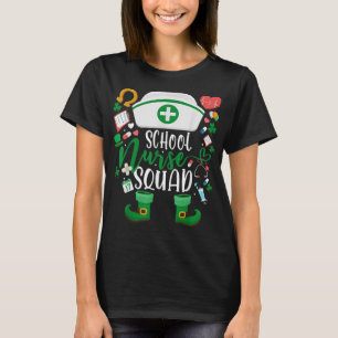 T-shirt École Nurse Squad Irish Shamrock Tee Nurse St Pat