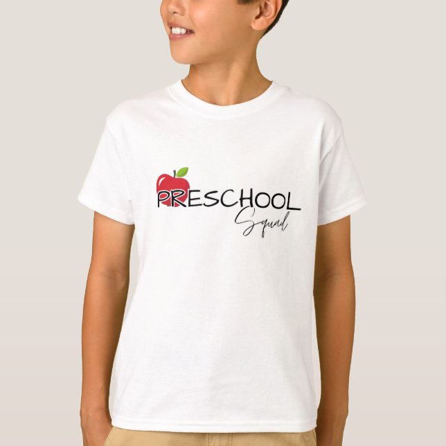 T-shirt École préscolaire de l'ÉQUIPE enseignant élèves (Devant)