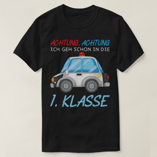 T-shirt École primaire cône police voiture cone école  (Design devant)