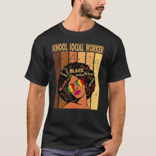 T-shirt École Social Travailleur Afro Africaine Femmes Bla