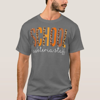 T-shirt Écoles Cafétéria Personnel léopard Automne Merci