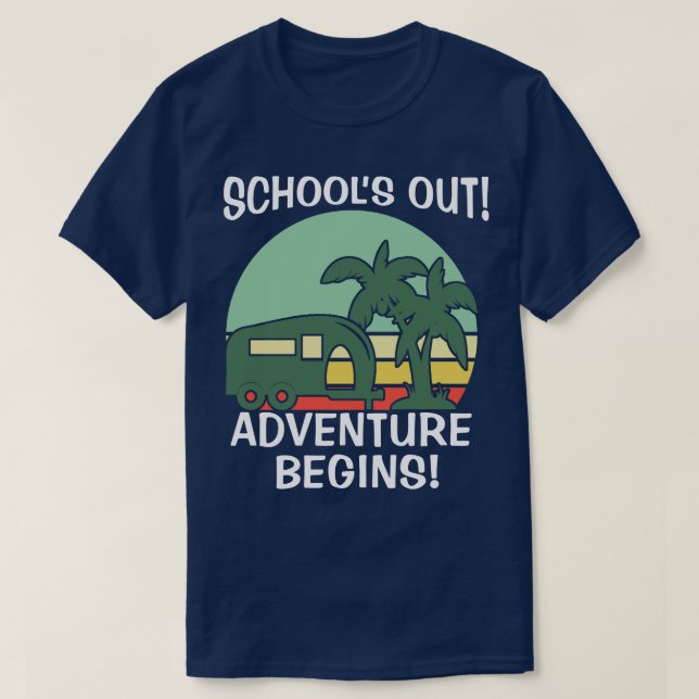 T-shirt Écoles hors aventure commence à faire du camping (Design devant)