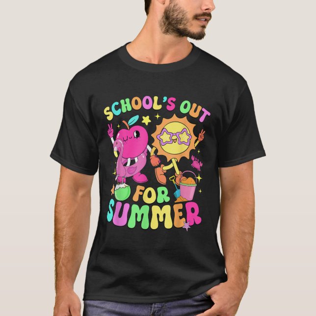 T-shirt Écoles Pour L'Été Fin De L'Année Scolaire Enfants  (Devant)
