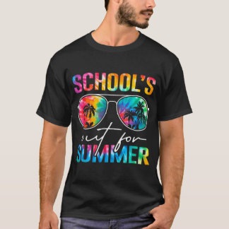 T-shirt Écoles Pour L'Été Tie Dye Dernier Jour De L'École