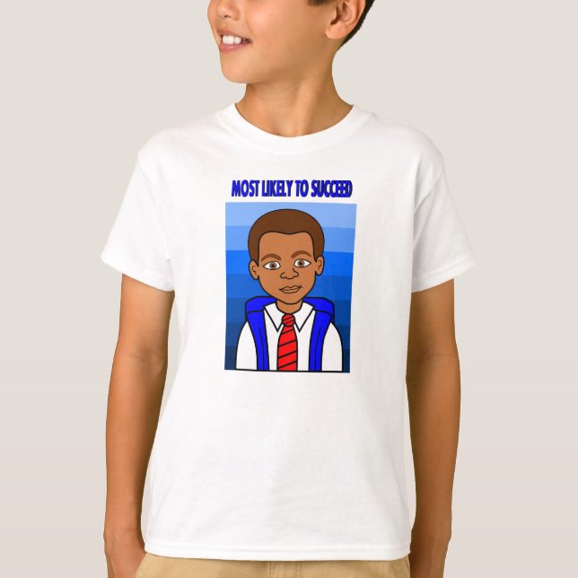 T-shirt Écolier d'Afro-américain très probablement à (Devant)