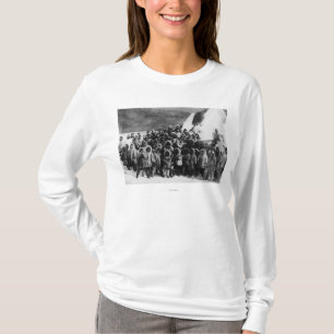 T-shirt Écoliers esquimaux en photographie de l'Alaska