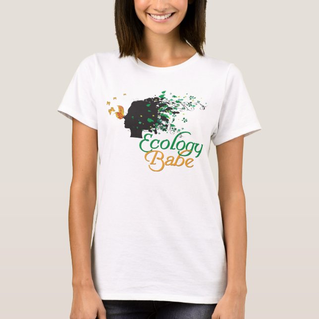 T-shirt Ecologie Babe Nature amoureux chemise (Devant)
