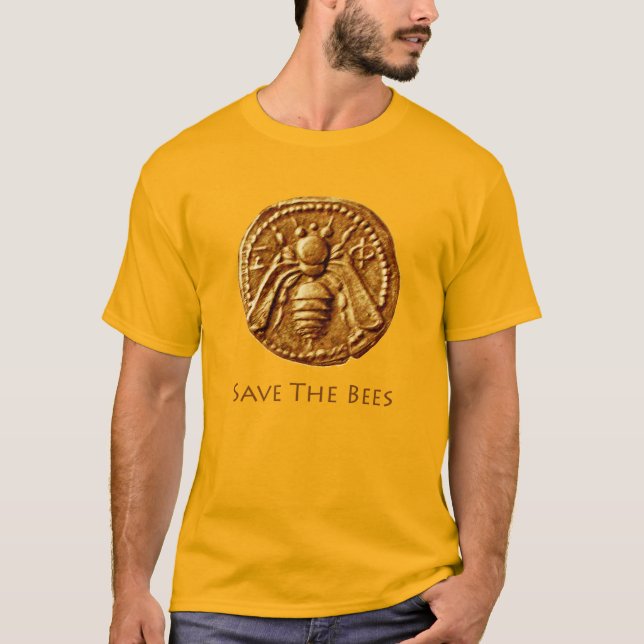 T-shirt Économies ANTIQUES de PIÈCE DE MONNAIE d'ABEILLE (Devant)