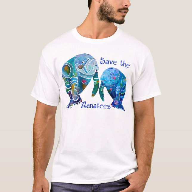 T-shirt Économies de la Floride les lamantins dans les (Devant)