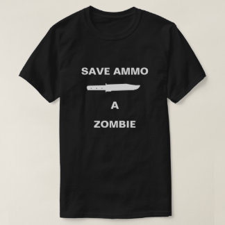 T-shirt Économiser Munitions Couteau un Zombie