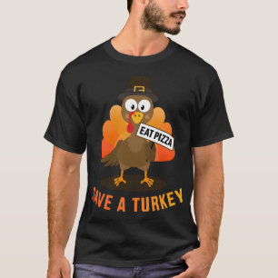 T-shirt Économisez une dinde mangez une pizza pour végétar
