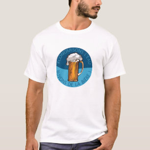 T-shirt economisons eau buvons biere alcool humour citatio