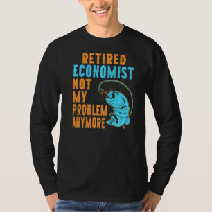 T-shirt Économiste retraité Pêche Retraite