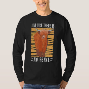 T-shirt Écossais Highland Cattle Cow Breeder Longhorn Live
