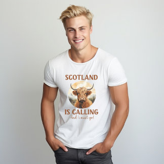 T-shirt écossais Highland Cow, t-shirt écossais Co
