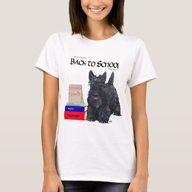 T-shirt Écossais Terrier Automne Design saisonnier (Devant)