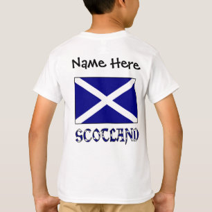T-shirt Ecosse Drapeau écossais Personnalisation noire