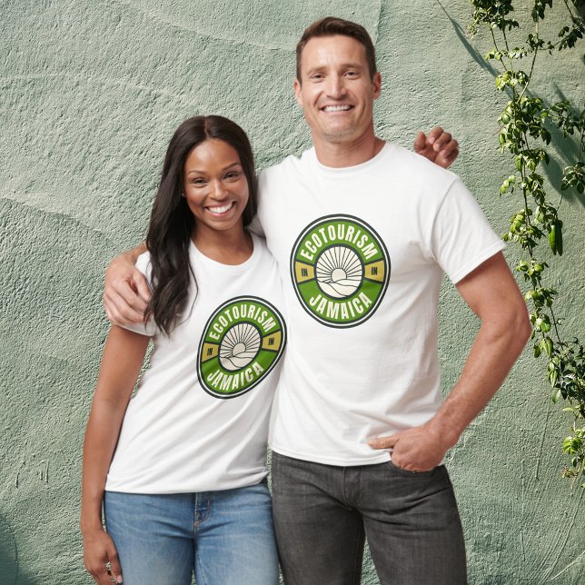 T-shirt Écotourisme Jamaïque Green Lent Travel Logo (Créateur téléchargé)