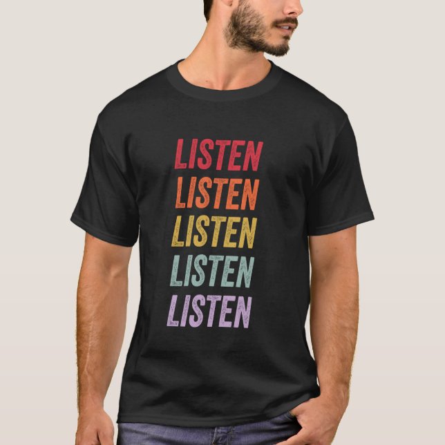 T-shirt Écouter (Devant)