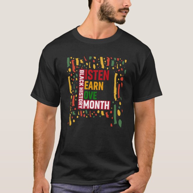 T-shirt Écouter Apprendre L'Amour Africain Américain Appre (Devant)