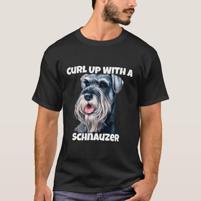 T-shirt Écouter Avec Un Propriétaire De Chien Schnauzer Sc (Devant)