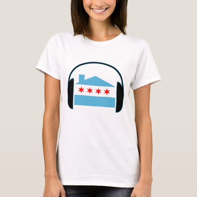 T-shirt Écouteurs de drapeau de Chambre de Chicago (Devant)