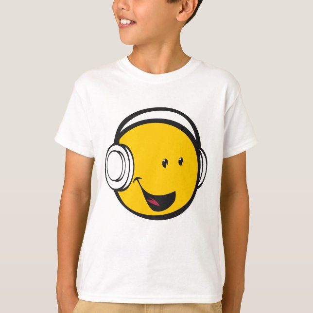 T-shirt Écouteurs Emoji (Devant)